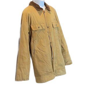 Vtg Walls BLIZZAR Men's Insulated Puffer Canvas Work Mid-Long Coat Zip Sz 48